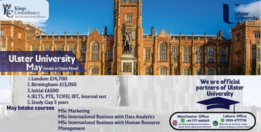 Ulster University May Intake- 2024